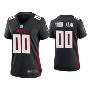 Atlanta Falcons Custom Black Jersey Throwback Game - Women's