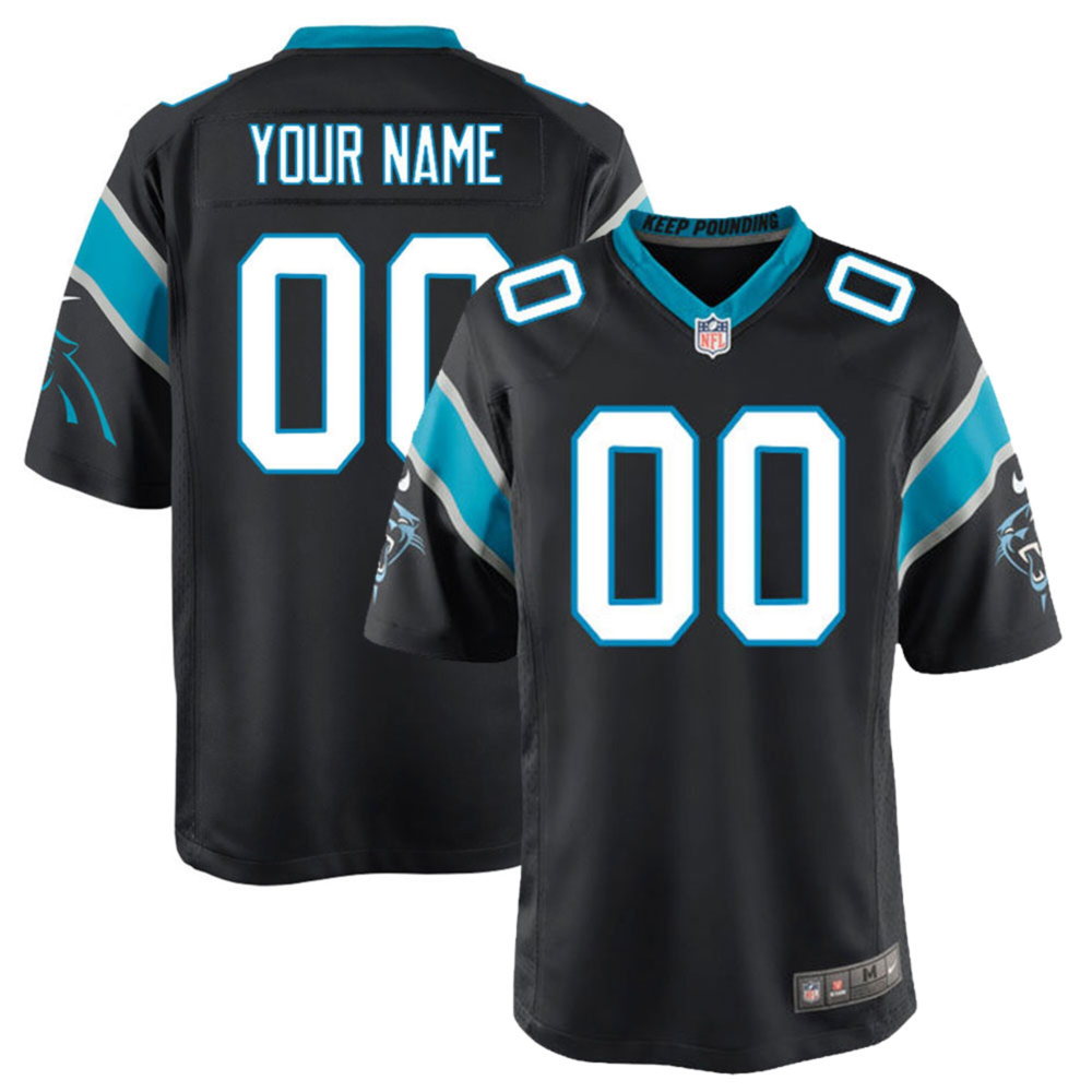 Carolina Panthers Black Custom Game Jersey jerseys2021