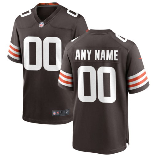 Men's Cleveland Browns Brown Custom Game Jersey