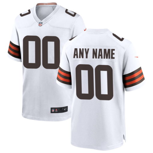 Men's Cleveland Browns white Custom Game Jersey