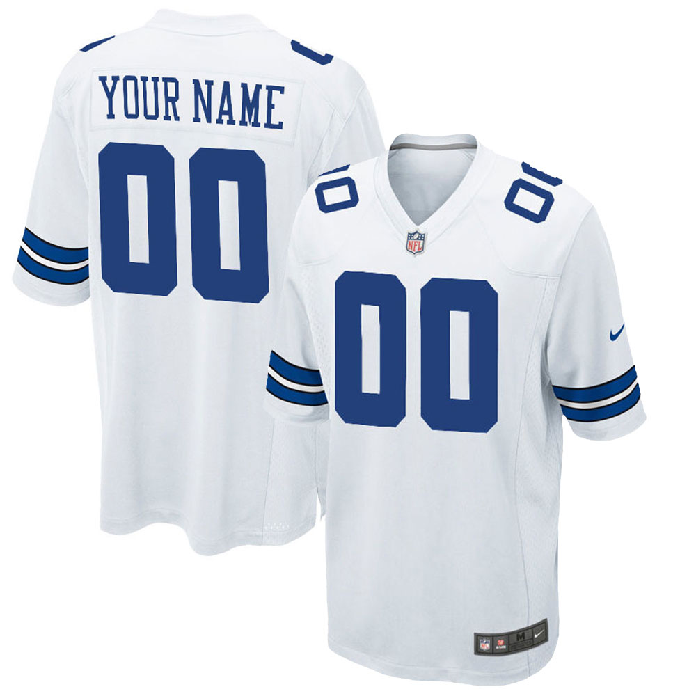 Dallas Cowboys White Custom Game Jersey jerseys2021