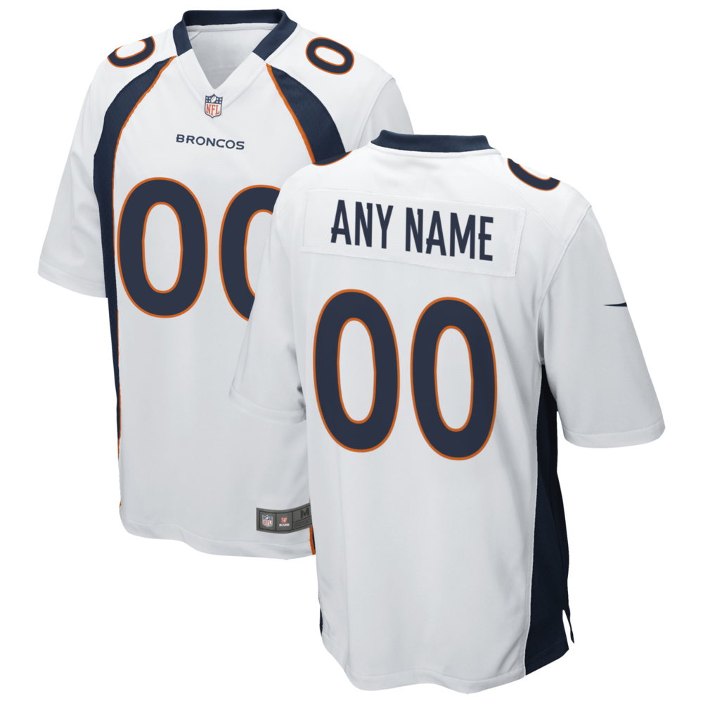 Denver Broncos White Custom Game Jersey - jerseys2021