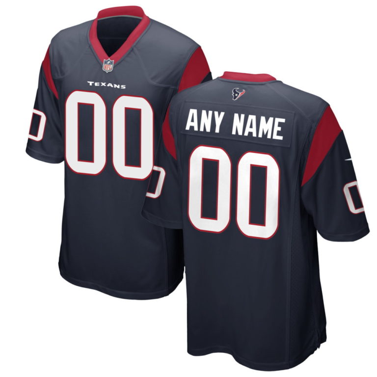 Houston Texans Navy Custom Game Jersey - jerseys2021
