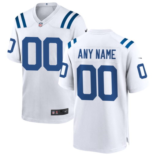Men's Indianapolis Colts White Custom Game Jersey