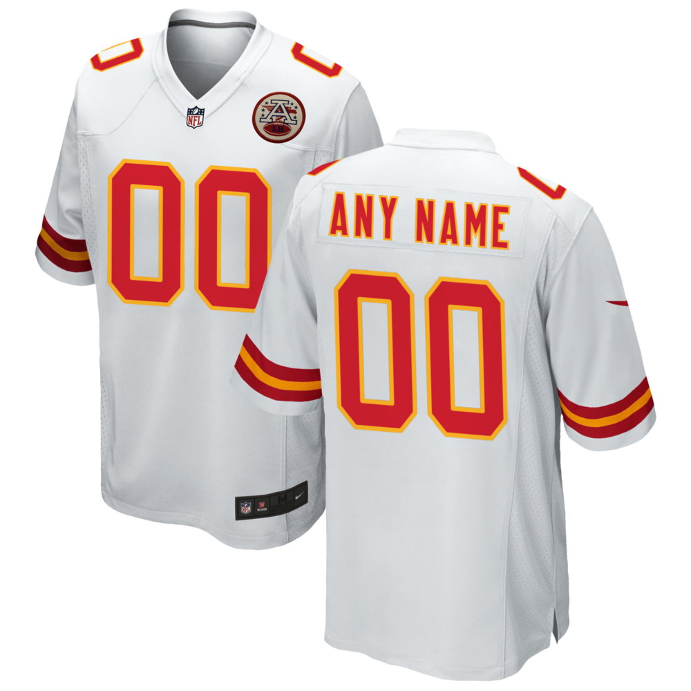 Kansas City Chiefs White Custom Game Jersey - jerseys2021