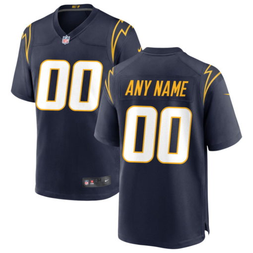 Men's Los Angeles Chargers Navy Alternate Custom Game Jersey