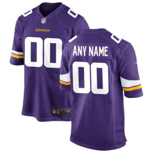 Men's Minnesota Vikings Purple Custom Game Jersey