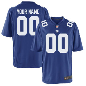 Men's New York Giants Customized Game Royal Jersey