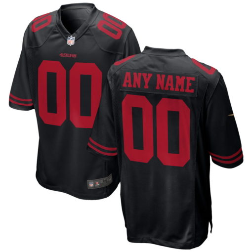 Men's San Francisco 49ers Black Custom Game Jersey