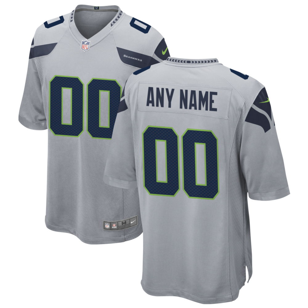 Seattle Seahawks Gray Alternate Custom Game Jersey jerseys2021
