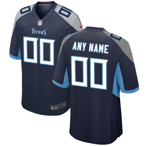 Men's Tennessee Titans Navy Custom Game Jersey