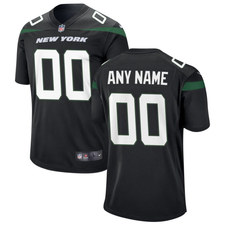 New York Jets Custom Black Game Jersey jerseys2021