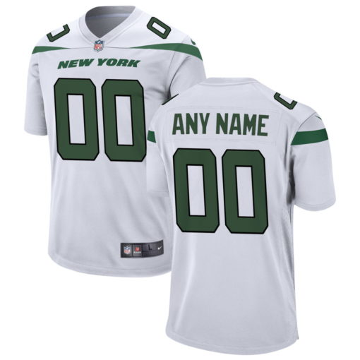 New York Jets Custom Game Jersey - Spotlight White