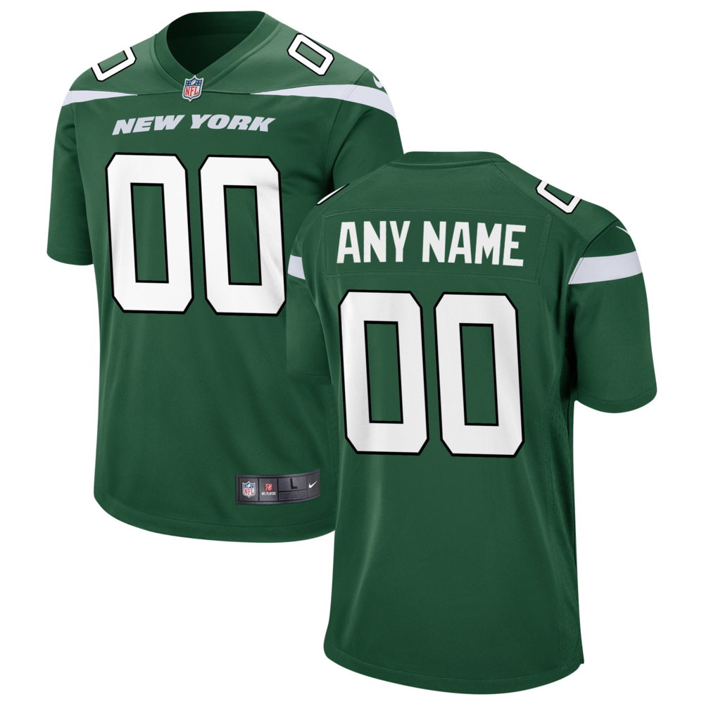 New York Jets Custom Green Game Jersey - jerseys2021