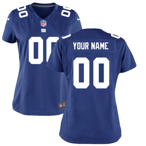 Women's New York Giants Customized Game Royal Jersey