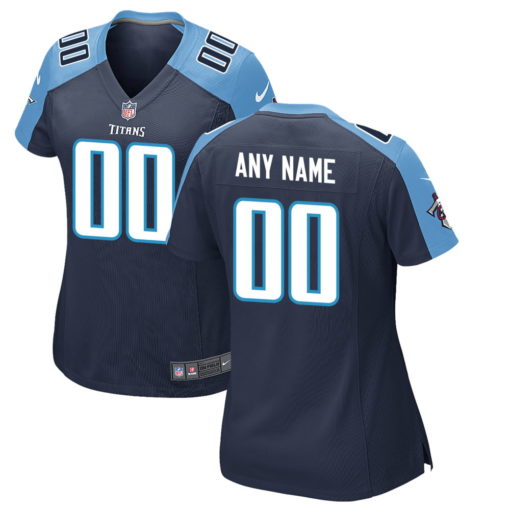 Women's Tennessee Titans Navy Custom Game Jersey