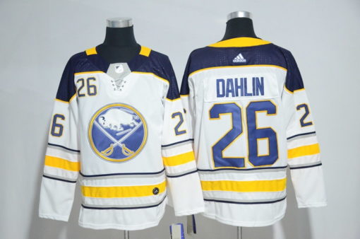 Dahlin 26 Men's Buffalo Sabres White Away Breakaway Custom Jersey