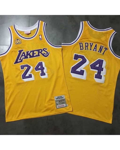 Kobe Bryant #24 Los Angeles Lakers 2007 Anniversary Hardwood Classics Yellow Jersey