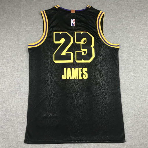 LeBron James #23 Lakers city edition Black jersey with Love path 1