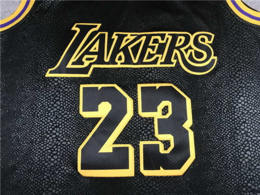 LeBron James #23 Lakers city edition Black jersey with Love path 2