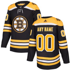 Men's Boston Bruins adidas black Custom Jersey