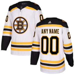 Men's Boston Bruins adidas white Custom Jersey