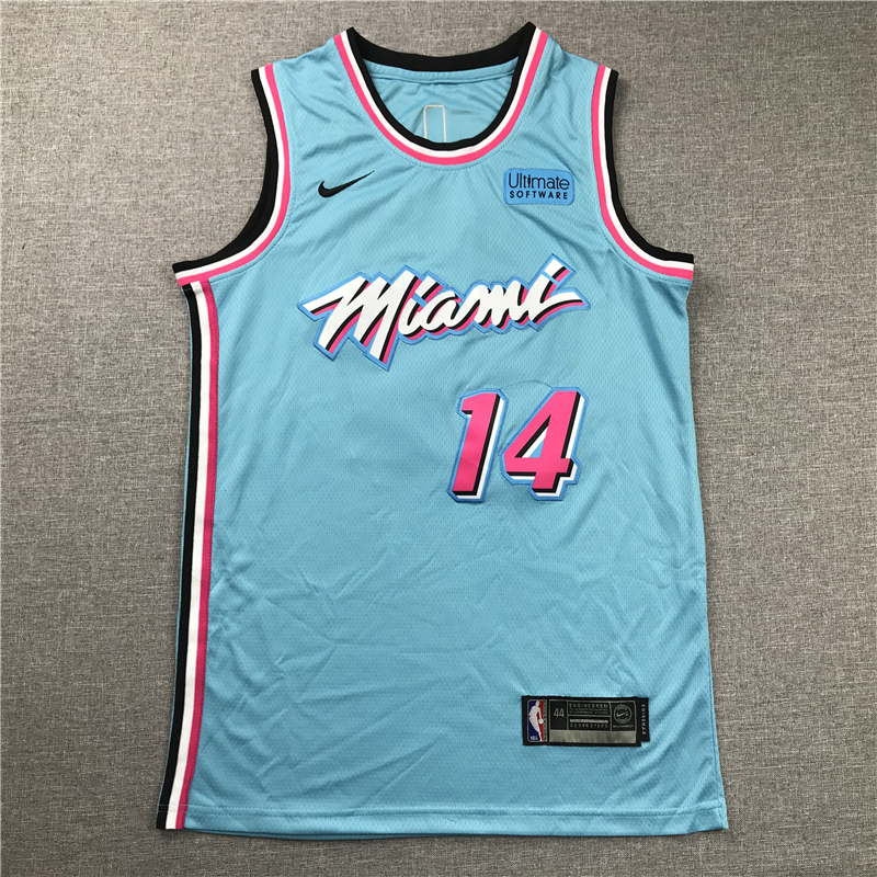 Tyler Herro #14 Miami Heat 2020-21 Vice Wave Blue Swingman Jersey