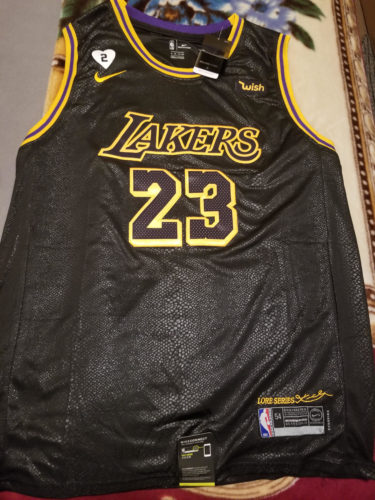 LeBron James #23 Los Angeles Lakers City Edition Black Jersey With Love Path photo review