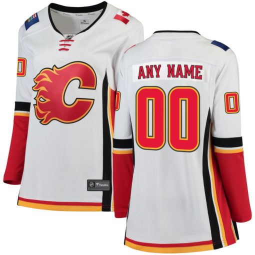 woMen's Calgary Flames White Custom Jersey