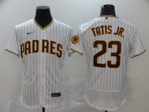 Fernando Tatis Jr. #23 San Diego Padres 2020 White/Brown Jersey Stitched