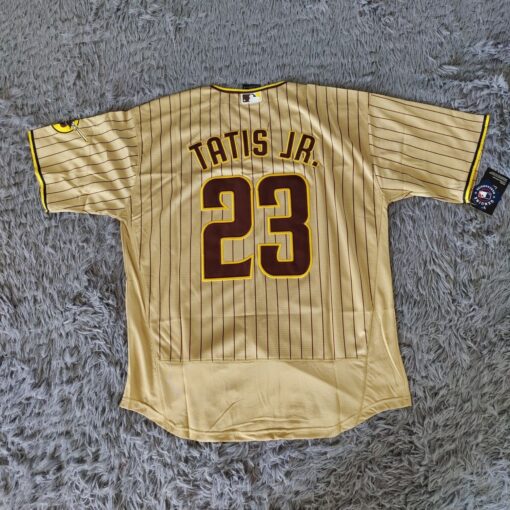 Fernando Tatis Jr. #23 San Diego Padres 2020 Tan Jersey Stitched - back
