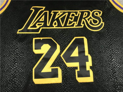 Kobe Bryant #24 Los Angeles Lakers City Edition Black Jersey With Love Path 2