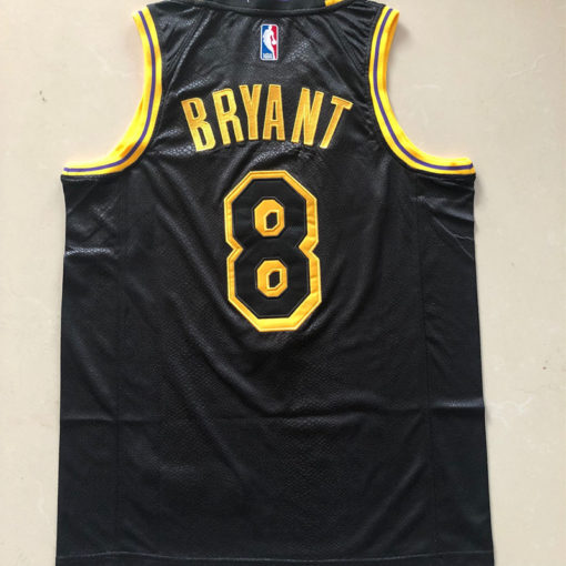 Kobe Bryant #8 Los Angeles Lakers City Edition Black Jersey With Love Path