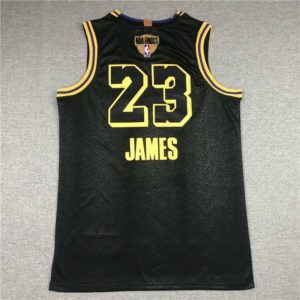 LeBron James #23 Lakers city edition Black jersey with Love path NBA FINAL