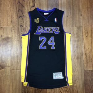 Bryant Lakers champion Authentic jersey black 1