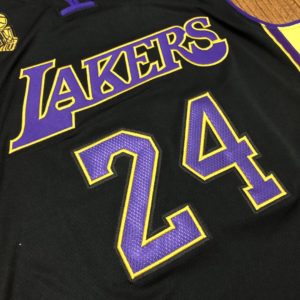 Bryant Lakers champion Authentic jersey black 3