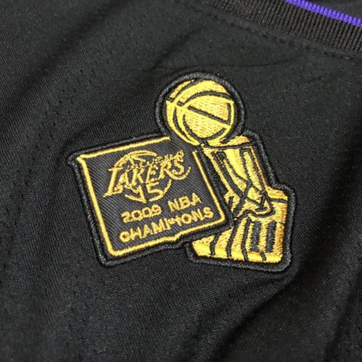 Bryant Lakers champion Authentic jersey black 4