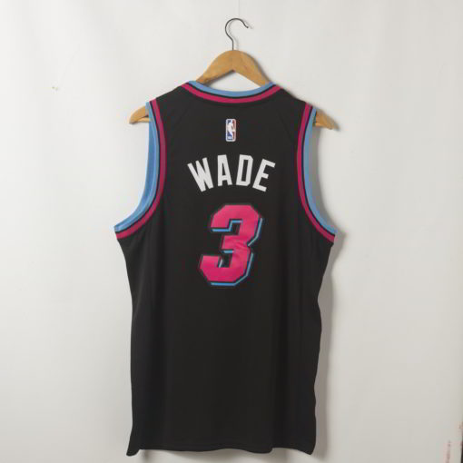 Dwyane Wade Miami Heat 2020-21 Vice Night Black Swingman Jersey back
