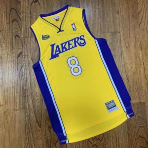 Kobe Bryant Los Angeles Lakers Home Finals 1999-00 Gold Jersey real 1