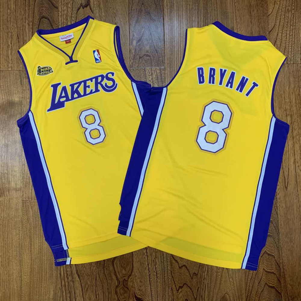 Kobe Bryant #8 Los Angeles Lakers Home Finals 1999-00 M&Ness Gold Jersey