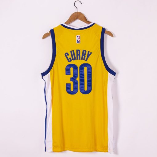 Stephen Curry Golden State Warriors Nike Finished Swingman Jersey Gold - Statement Edition back