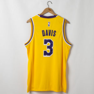 Anthony Davis Los Angeles Lakers 2019-20 Icon Swingman Gold Jersey back