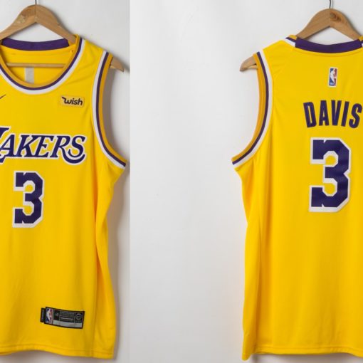 Anthony Davis Los Angeles Lakers 2019-20 Icon Swingman Gold Jersey real