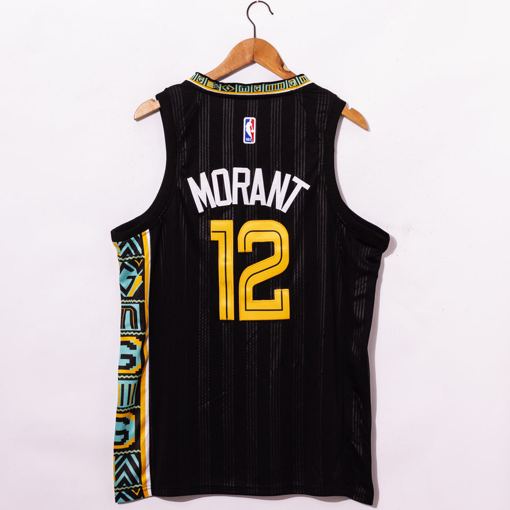 Ja Morant #12 Memphis Grizzlies 2021 Black City Edition ...