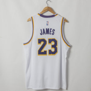LeBron James Los Angeles Lakers Association Edition White Jersey back