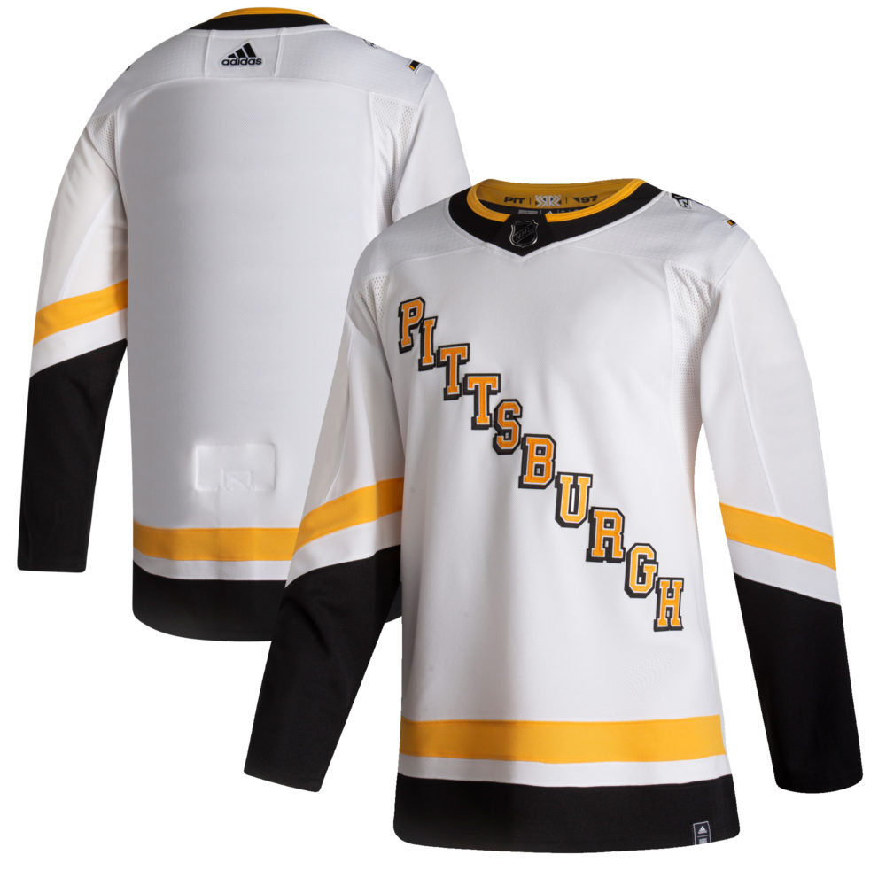 Men's Pittsburgh Penguins White 202021 Reverse Retro Jersey