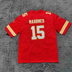 Patrick Mahomes #15 Kansas City Chiefs Red Vapor Limited Jersey- back
