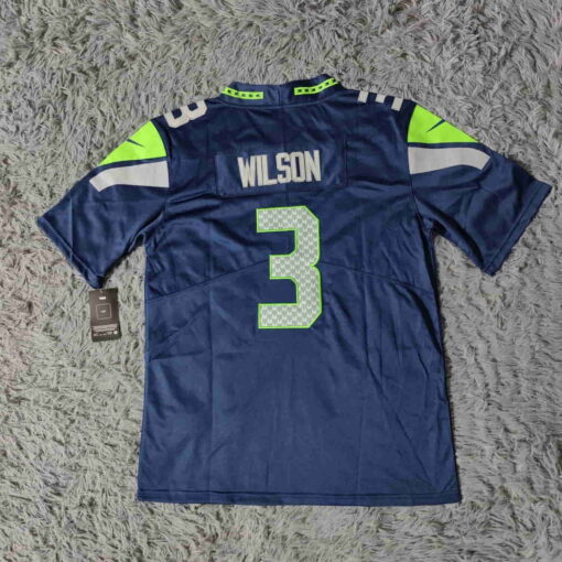 Russell Wilson #3 Seattle Seahawks 2021 College Navy Game Jersey - back