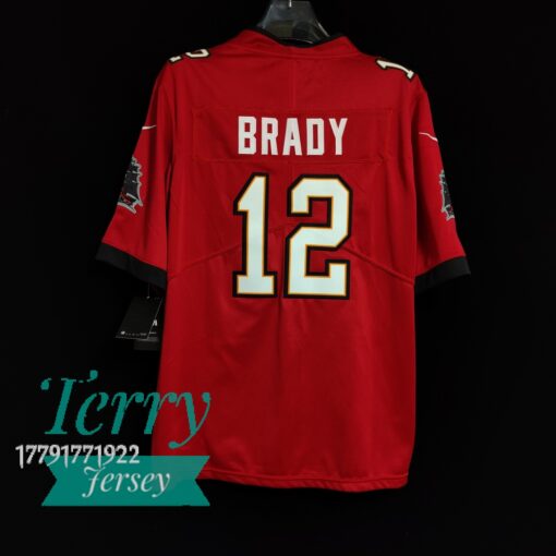 Tom Brady #12 Tampa Bay Buccaneers 2021 Red Alternate Vapor Limited Jersey - back