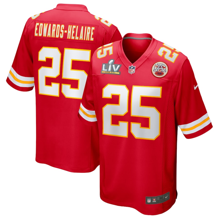 Clyde Edwards-Helaire #25 Kansas City Chiefs Red 2021 Super Bowl LV Bound Game Jersey